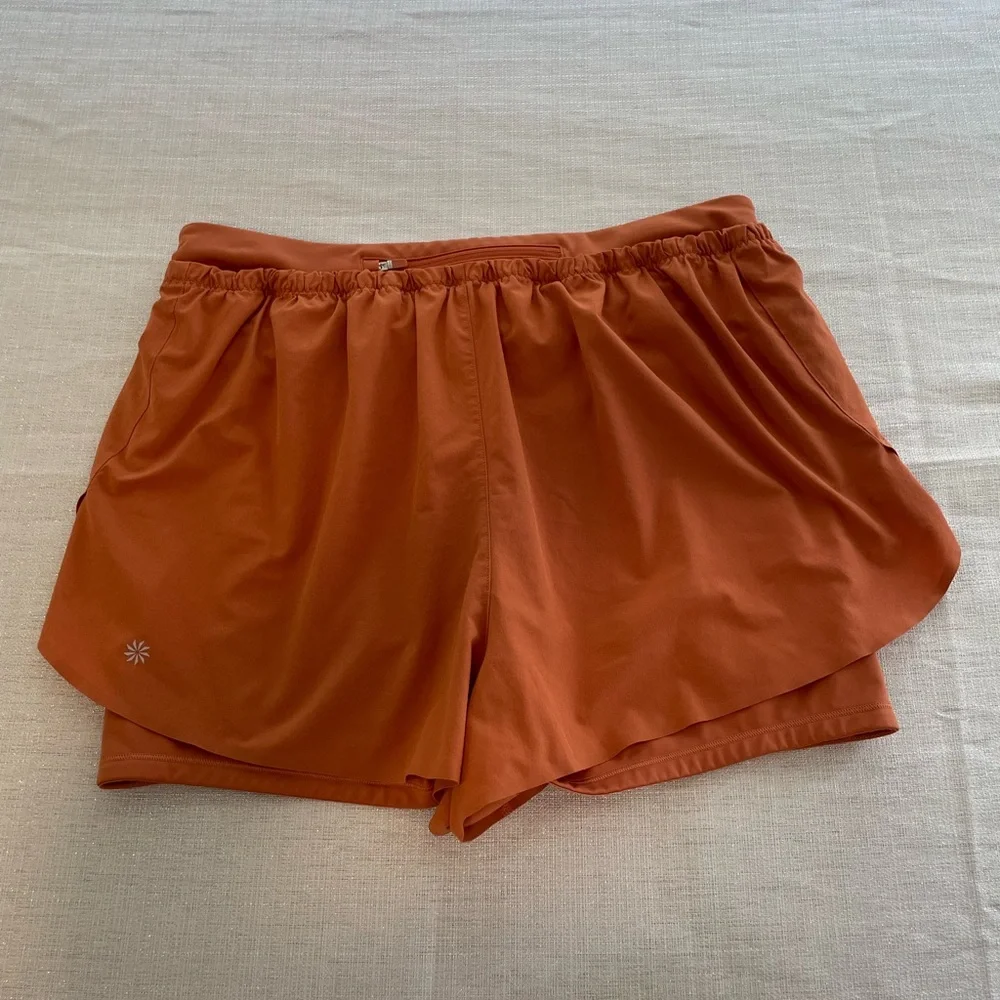 Athleta Women's Rust Orange Skorts - Picture 6 of 7
